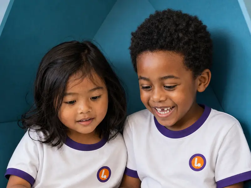 Crianças da turma G4 da Educação Infantil Luminova